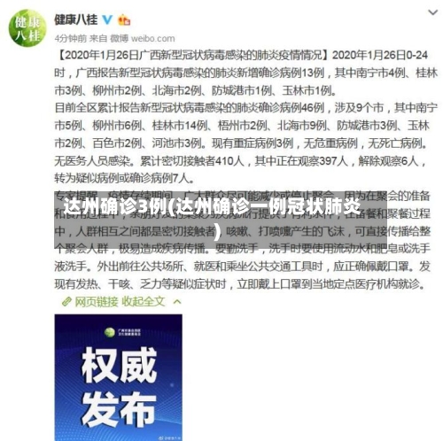 达州确诊3例(达州确诊一例冠状肺炎)-第3张图片