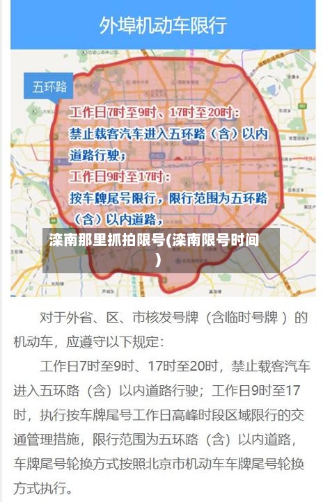 滦南那里抓拍限号(滦南限号时间)-第2张图片