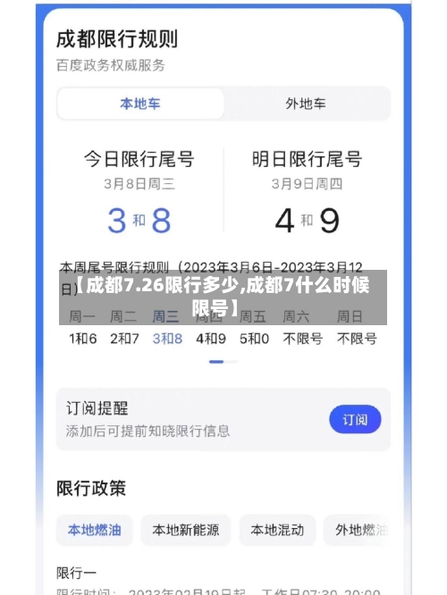【成都7.26限行多少,成都7什么时候限号】-第2张图片